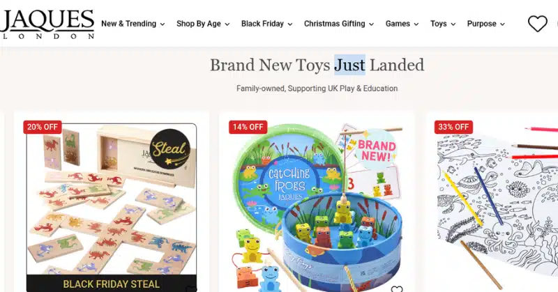 jaques toy copywriting